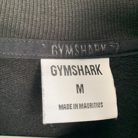 GYMSHARK Black Cropped Hoodie with white lettering size medium - Picture 6 of 8